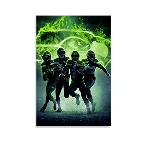 ERTYJ American Football Sports Poster Russell Wilson Tyler Lockett DK Metcalf Chris Carson Poster Decorative Painting Canvas Wall Art Living Room Posters Bedroom Painting 12x18inch-30x45cm- ERTYJ American Football Sports Poster Russell Wilson Tyler Lockett DK Metcalf Chris Carson Poster Decorative Painting Canvas Wall Art Living Room Posters Bedroom Painting 12x18inch-30x45cm-