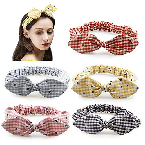 5 Pcs Hogoo Boho Headbands Vintage Print Daisy Bandana Headband Elastic Hairbands Bow Head Bands Hair Accessories for Women 5 Pcs Hogoo Boho Headbands Vintage Print Daisy Bandana Headband Elastic Hairbands Bow Head Bands Hair Accessories for Women