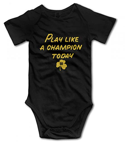 Kids Baby Notre Dame Fighting Irish Play Like A Champion Romper Jumpsuit Navy -Black1  6 Months-