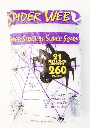 Halloween  Decoration Super Stretchy White Spider Web Stretches Up to 260 Square Feet!