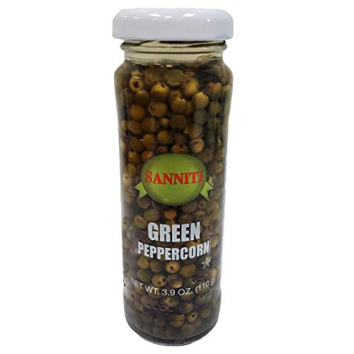 Sanniti Spanish Green Peppercorns  3.9 Ounce -Pack of 6-