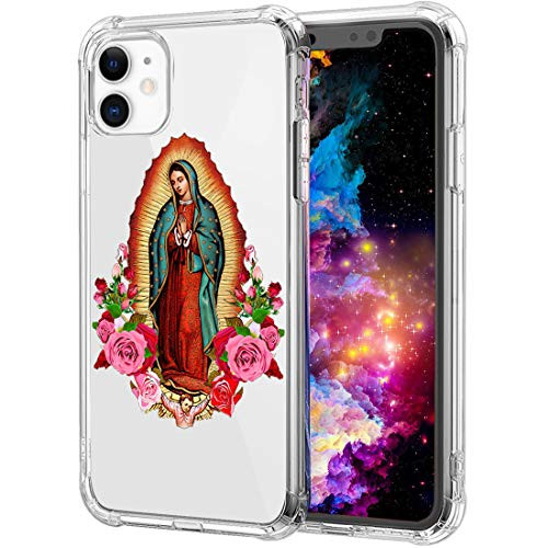 iPhone 11 Case Flower Lady Pattern Clear with Design Transparent Plastic iPhone 11 Case TPU Bumper Protective Case Compatible with Apple iPhone 11