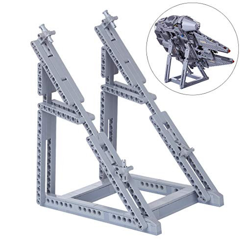 Haoun Vertical Display Stand for Millennium Falcon Building Blocks Model  134 Pcs MOC Building Kit Blocks Bricks Accessories Compatible with Lego 75257  Lego 75212  No Lego Set