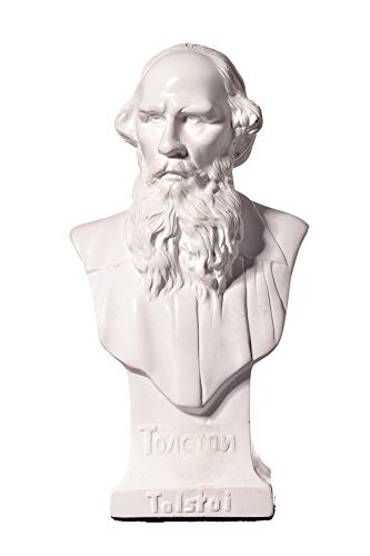 danila-souvenirs Russian Writer Leo (Lev) Tolstoy Marble Bust Statue Sculpture 5.5''