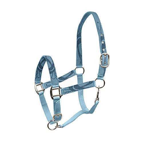 Horze Trapani Nylon Halter with Comfort Padding adnd Micro-Suede Lining  Blue  Cob
