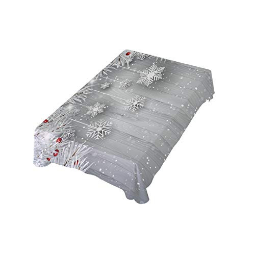 Table Cloths Square 54 x 54 Wrinkle Free Kitchen Table Clothes Christmas Snowflake Tablecloth for Buffet Table  Parties  Holiday Dinner  Wedding  and  More
