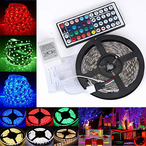 LED Strip Lights 16.4ft LED Light Strip RGB LED Tape Lights Color Changing LED Strip Lights with Remote for Lighting Kitchen Bed Flexible Strip Lights for Home Decoration -Multi-Colored 32.8FT- LED Strip Lights 16.4ft LED Light Strip RGB LED Tape Lights Color Changing LED Strip Lights with Remote for Lighting Kitchen Bed Flexible Strip Lights for Home Decoration -Multi-Colored 32.8FT-