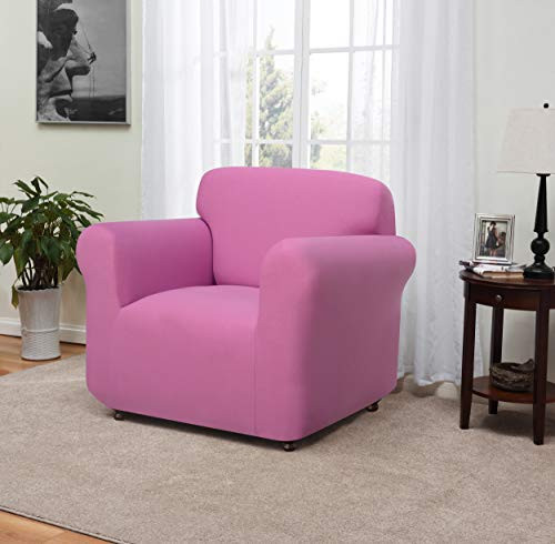 Madison Stretch Jersey Chair Slipcover, Solid, Pink
