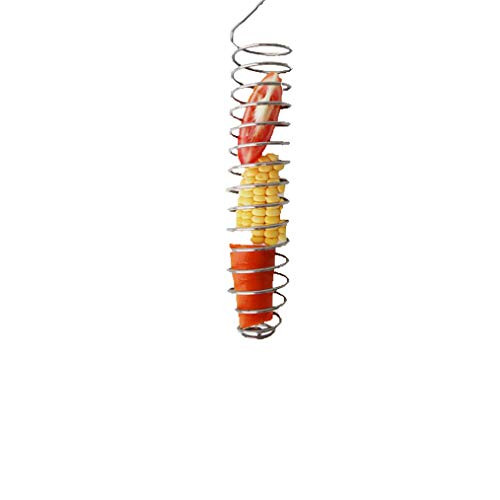 Cngstar Bird Foraging Toy Parrot Treat Fruit Vegetable Holder Seed Feeder for Parakeet Cockatiel Conure Cage Food Basket Tool