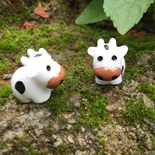 Gilroy 2Pcs Resin Mini Cow Miniature House Fairy Garden Micro Landscape Home Garden Decoration Plant Pots Bonsai Craft Decor Gilroy 2Pcs Resin Mini Cow Miniature House Fairy Garden Micro Landscape Home Garden Decoration Plant Pots Bonsai Craft Decor