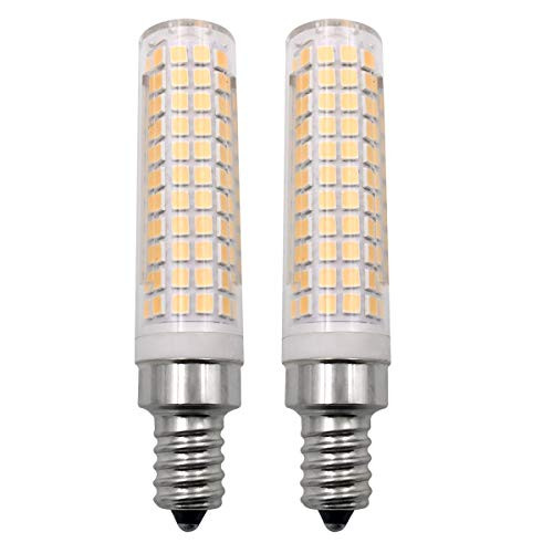 E12 LED Bulb 7W 100W Halogen Bulb Equivalent, T3/T4 Candelabra Base Warm White 3000K 110V-130V, 2-Pack E12 LED Bulb 7W 100W Halogen Bulb Equivalent, T3/T4 Candelabra Base Warm White 3000K 110V-130V, 2-Pack