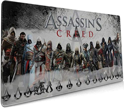 Assassins Creed Gaming Mousepad Mouse Pads Keyboard Mouse Pad Non-Slip Nature Rubber