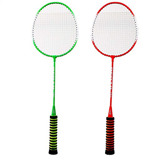LHK Badminton Racket  Badminton Racket Set-Professional Carbon Fiber Badminton Racket  with 3 huttlecocks and one Carrying Bag Suitable for Adults  Children  Beginners