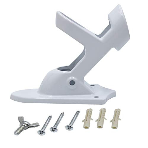 Cngstar Adjustable Flagpole Holder Bracket Outdoor Aluminum Flag Pole Base Wall Mounted Holder 2-Position