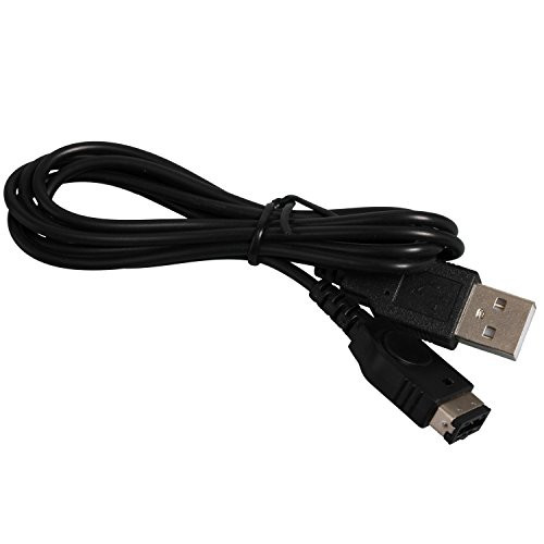 eJiasu Gba Sp Charger  Gba Sp Charging Cord 1.2m-3.9ft- USB Data Cable Charger Accessories for DS NDS Gameboy Advance SP Charge Cable GBA SP -Black- -1 Piece-