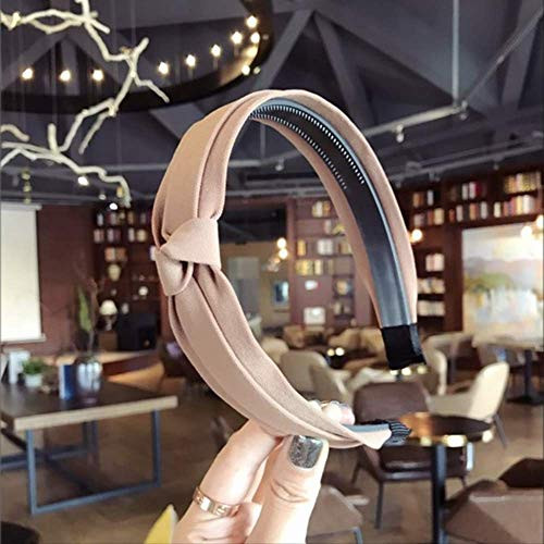 Hair Accessories Solid Color Fabric Double Side Knotted Bow With Teeth Non-slip Hairband Headband Hair Band Women Hair Accessories Solid Color Fabric Double Side Knotted Bow With Teeth Non-slip Hairband Headband Hair Band Women