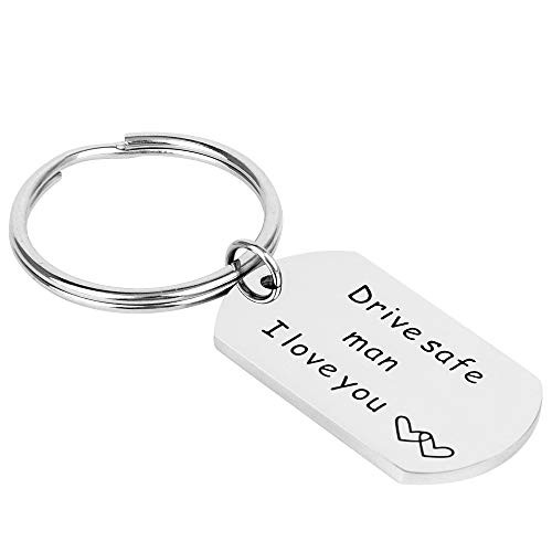 Drive Safe Dad Man I Love You Stainless Steel Keychain Pendant Christmas Gifts for Dad Driver Trucker Father s Day Gift Stocking Stuffer -man- Drive Safe Dad Man I Love You Stainless Steel Keychain Pendant Christmas Gifts for Dad Driver Trucker Father s Day Gift Stocking Stuffer -man-