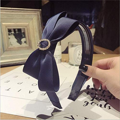 Fashion boutique hair accessories women s sweet satin fabric bow wide side with teeth non-slip hairband headband hair band girl Fashion boutique hair accessories women s sweet satin fabric bow wide side with teeth non-slip hairband headband hair band girl