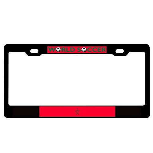 Hopes s License Plate FrameMorocco Soccer Team -Style 1- License Plate Frame Holder Aluminum Metal Car Tag Frame 12 X 6 Inch