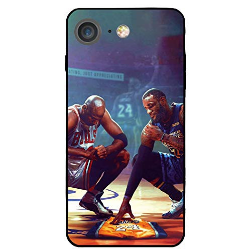 PTDS iPhone 7 Case 8 Case  Basketball Star Case Cover for iPhone 7 8 -Kobe-Lebron-MJ-