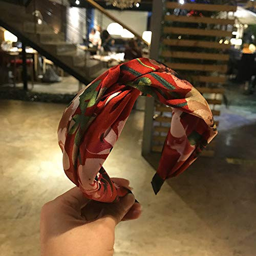 Fashion Women Flower Print Hairband Top Knot Turban Headband Hair Hoop Wide Patchwork Hair Bands Bezel Hair Accessories