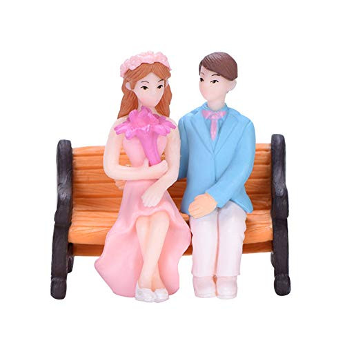 Walbest DIY Dollhouse Miniatures dezirZJjx Mini Simulation Bench Lover Couple Wedding Ornament Garden Micro Landscape Decor - Pink Blue Walbest DIY Dollhouse Miniatures dezirZJjx Mini Simulation Bench Lover Couple Wedding Ornament Garden Micro Landscape Decor - Pink Blue