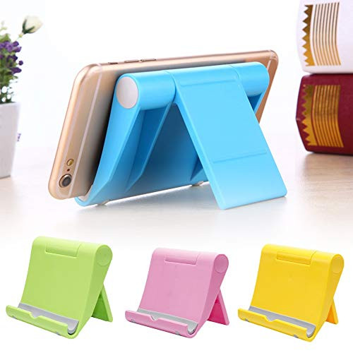hudiemm0B Phone Holder  Universal Adjustable Foldable Desktop Mobile Phone Tablet Holder Stand Bracket Black