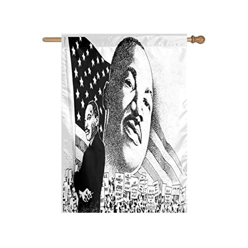 Rainincs Garden Yard Flag 28 inchx 40 inch Double Sided Polyester Welcome House Flag Banners for Patio Lawn Outdoor Home Decor Martin Luther King Jr. Day