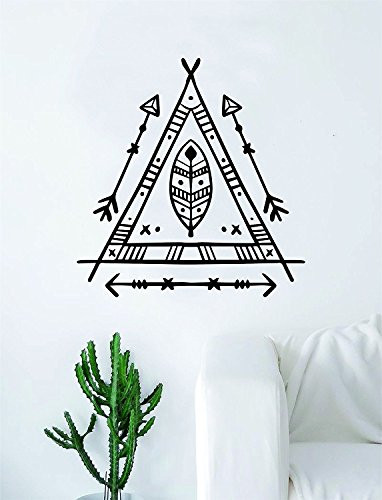 Triangle Boho Feather Arrows Decal Sticker Wall Vinyl Art Home Decor Teen Travel Adventure