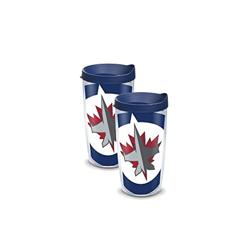 Tervis 1105325 NHL Winnipeg Jets Colossal Tumbler with Wrap and Navy Lid 2 Pack 16oz, Clear Tervis 1105325 NHL Winnipeg Jets Colossal Tumbler with Wrap and Navy Lid 2 Pack 16oz, Clear