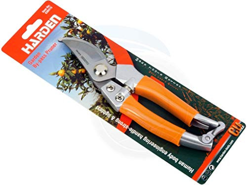 Hand Pruner Garden Shears - Professional Heavy Duty Stainless Steel Bypass Pruner with Safety Lock Bypass Pruning Shears