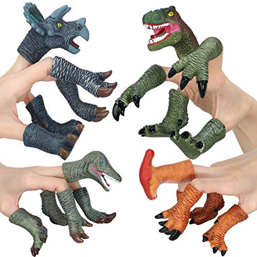 COGO MAN Dinosaur Toys Rubber Dinosaur Finger Puppets Set with Heads Paws and Feet Bath Toys for Kids Finger Puppets 20pcs COGO MAN Dinosaur Toys Rubber Dinosaur Finger Puppets Set with Heads Paws and Feet Bath Toys for Kids Finger Puppets 20pcs
