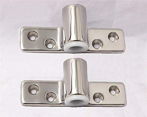 Pebbly Beach 2 Pack Marine 316 Stainless Steel Side Mount Oarlock Sockets Line Rowlock for 1 2 inch Shank Top Mount