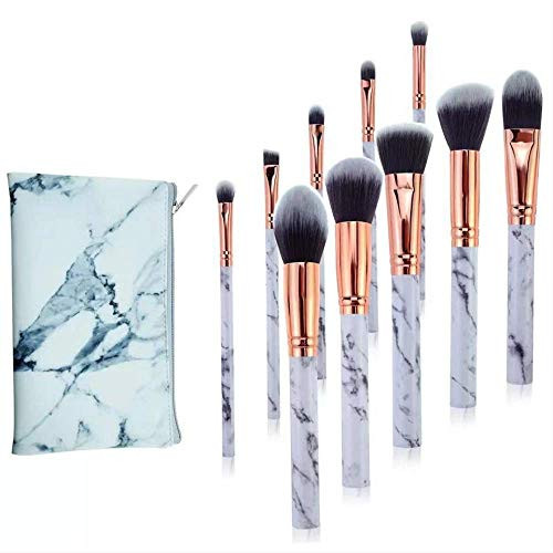 Makeup Brushes 10 Makeup Brush Set 5 Large 5 Small Beginners Makeup Brush Marble Shadow Makeup Beauty Tool