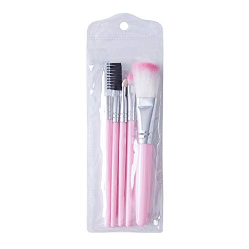 Beginner Makeup Brush Set Eyeshadow Powder Brush Blush Highlighter Set Super Soft -Color   Pink-