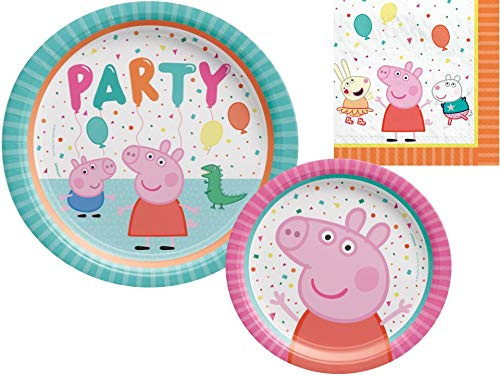 Peppa Pig Party Supplies Bundle with Lunch Plates Cake Plates and Napkins for 8 Guests Peppa Pig Party Supplies Bundle with Lunch Plates Cake Plates and Napkins for 8 Guests