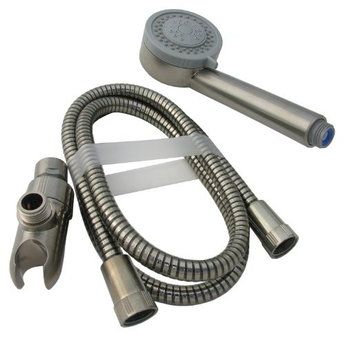 LASCO 1184695 Modern Hand Held Shower with Hose Three Spray Functions, Satin Nickel