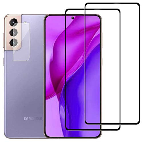 -2 Plus 1- for Samsung Galaxy S21 5G Screen Protector Tempered Glass  Plus  Camera Lens Protector -Fingerprint Sensor Support--9H Hardness--Full Coverage- Screen protector Compatible with Galaxy S21 -6.2 inch- -2 Plus 1- for Samsung Galaxy S21 5G Screen Protector Tempered Glass  Plus  Camera Lens Protector -Fingerprint Sensor Support--9H Hardness--Full Coverage- Screen protector Compatible with Galaxy S21 -6.2 inch-
