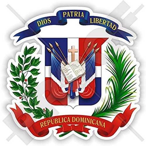 DOMINICAN REPUBLIC Coat of Arms National Emblem República Dominicana 90mm -3.5 inch- Vinyl Bumper Sticker Decal DOMINICAN REPUBLIC Coat of Arms National Emblem República Dominicana 90mm -3.5 inch- Vinyl Bumper Sticker Decal
