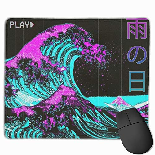 Great Vaporwave Mouse Pad Non Slip Gaming Mouse Pad with Stitched Edge Computer Pc Mousepad Neoprene Base for Office Home