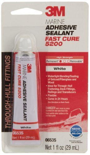 3M Marine Adhesive Sealant 5200 Fast Cure White  06535  1 oz tube -Pack of 1- Model  5200FC Car Vehicle Accessories Parts