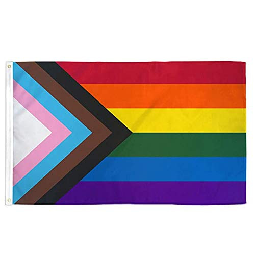 Aristory Gay Pride Rainbow Flag Banner Progress Pride Flag 3x5ft - Perfect for Showing Your Pride Community Support LGBT Flag Aristory Gay Pride Rainbow Flag Banner Progress Pride Flag 3x5ft - Perfect for Showing Your Pride Community Support LGBT Flag