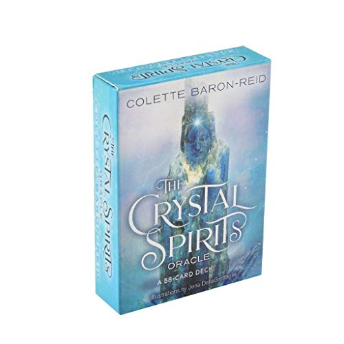 Huluda Crystal Spirits Oracles 58-Card Deck and Guidebook Full English Tarot Cards Game