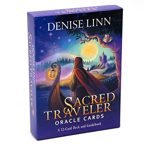 Huluda Sacred Traveler Oracle 52 Cards Deck and Guidebook English Tarot Fun Board Game