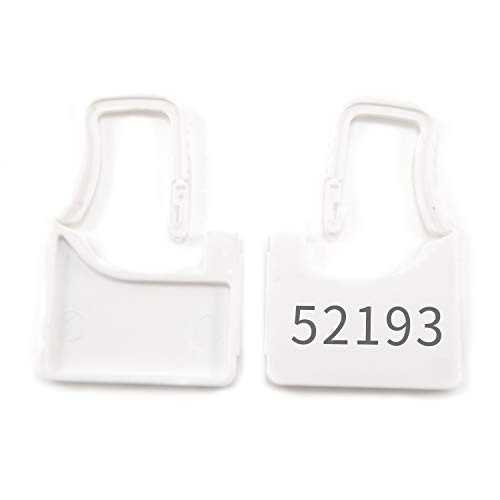 Disposable Plastic Padlock Seal TAS Luggage Tag Tamper Evident Tag with Number Self-Locking Clothing Lables -100pcs  White-