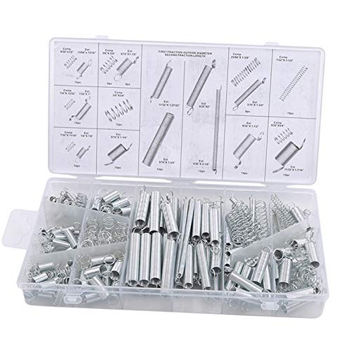 Pangyoo PYouo- Spring  200pcs Spring  Assortment Set Compression Extension Spring  for Repairs Coil Spring Tension Spring  Pressure Kit with Storage Box  Springs Accessories