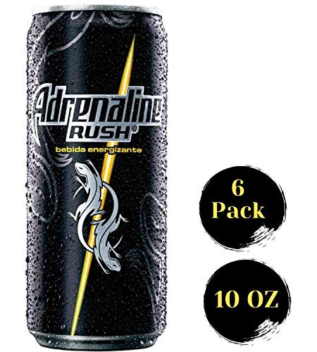 Adrenaline Rush Energy Drink Passion Fruit Flavored Bebida Energizante de Honduras -6 Pack  10 Fl Oz-