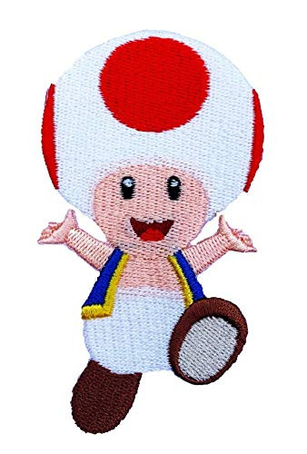 Toad Patch -3.5 Inch- Super Mario Bros Embroidered Iron Sew on Badge DIY Applique by Karma Patch