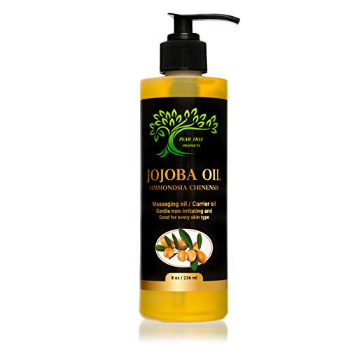 JOJOBA OIL - 8 oz   Simmondsia Chinensis   UNREFINED   100 percent  Pure  and  Natural - softens  soothes  and  hydrates skin hair. A Premium Massage Carrier for Essential Oils. MADE IN USA