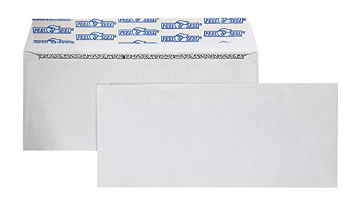 EnDoc  6 3 4 Security Tinted Self Seal Envelopes - White 6 1 2 x 3 5 8 Inches Peel and Seal Envelope  For Home  Office  Business  or School -24Lb Paper 25 Pack